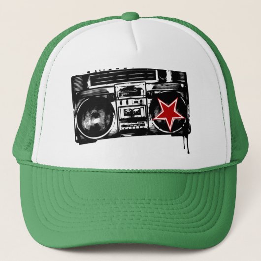 trapmafia Ghettoblasterlogo Truckerkappe (Vorderseite)