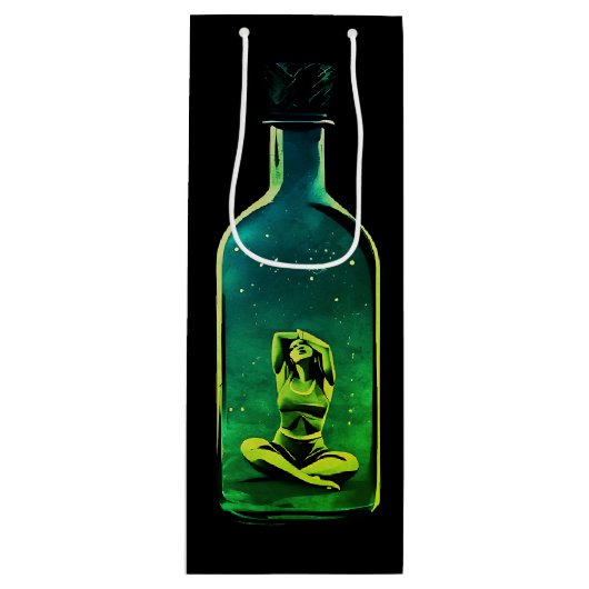 Trapped In Though in Verdant & Violet Shades Geschenktüte Für Weinflaschen (Vorderseite)