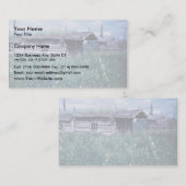 Trapper Cabin entlang der Ufer des Coleen River Visitenkarte (Vorne/Hinten)