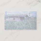 Trapper Cabin entlang der Ufer des Coleen River Visitenkarte (Rückseite)