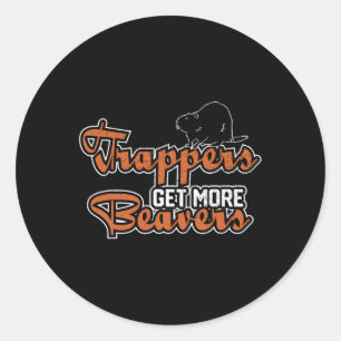 Trapper Fangen Jagdfalle Flieger Jäger Runder Aufkleber