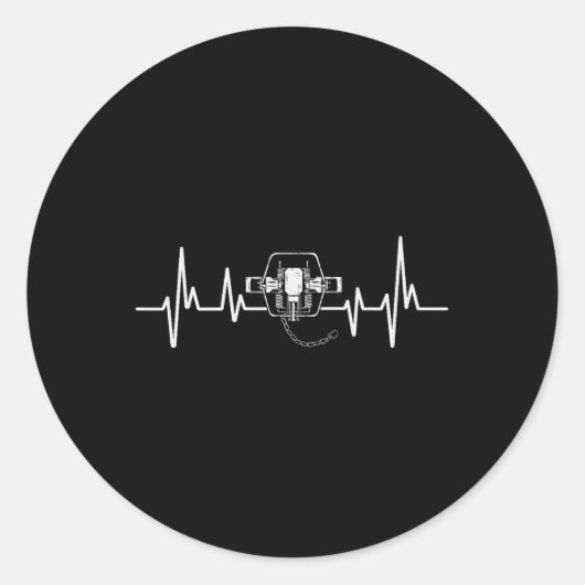 Trapper Runder Aufkleber (Vorderseite)