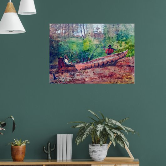 Trappers Resting Winslow Homer 1874 Poster (Wohnzimmer 1)