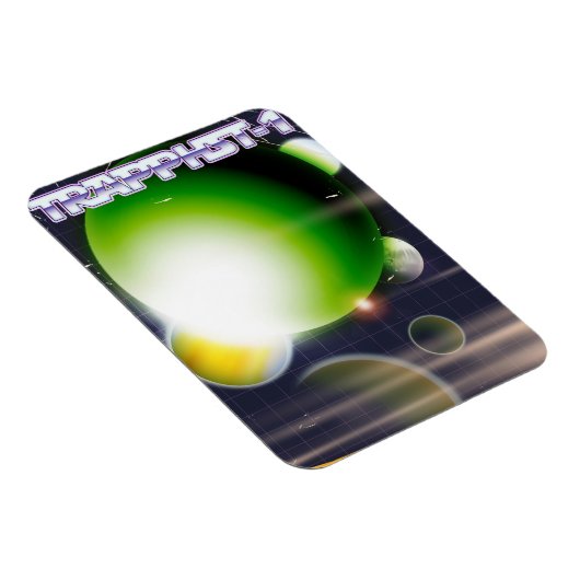 TRAPPIST-1 Science Fiction Poster. Magnet (Rechte Seite)