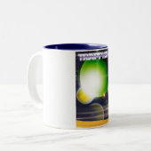 TRAPPIST-1 Science Fiction Poster. Zweifarbige Tasse (Vorderseite Links)