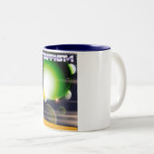 TRAPPIST-1 Science Fiction Poster. Zweifarbige Tasse (VorderseiteRechts)
