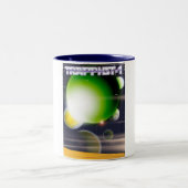 TRAPPIST-1 Science Fiction Poster. Zweifarbige Tasse (Mittel)