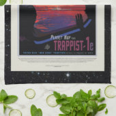 TRAPPIST-1 System Planet 1e Retro Weltraumtourismu Handtuch (Gefaltet)