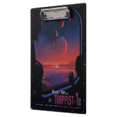 TRAPPIST-1 System Planet 1e Retro Weltraumtourismu Klemmbrett (Links)