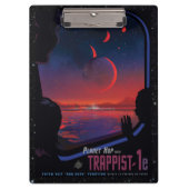 TRAPPIST-1 System Planet 1e Retro Weltraumtourismu Klemmbrett (Vorderseite)