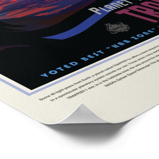 TRAPPIST-1e Exoplanet Poster (Ecke)