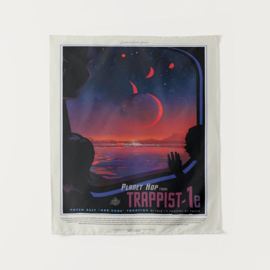 TRAPPIST-1e Klein Wandteppich (Vorderseite)