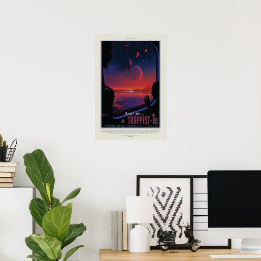 Trappist 1e, Reiseplakat Poster (Heimbüro)