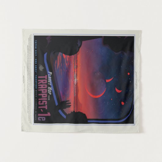 TRAPPIST-1e Small Wandteppich (Vorderseite (Horizontal))