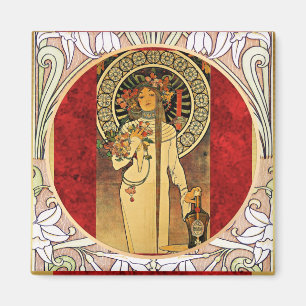 Trappistine von Alphonse Mucha Magnet