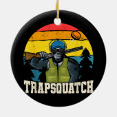Trapsquatch Bigfoot Funny Clay Falle Shooting Men Keramik Ornament (Hinten)