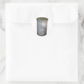trash bin runder aufkleber (Tasche)
