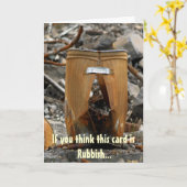 Trash Can Birthday Card Karte (Gelbe Blume)