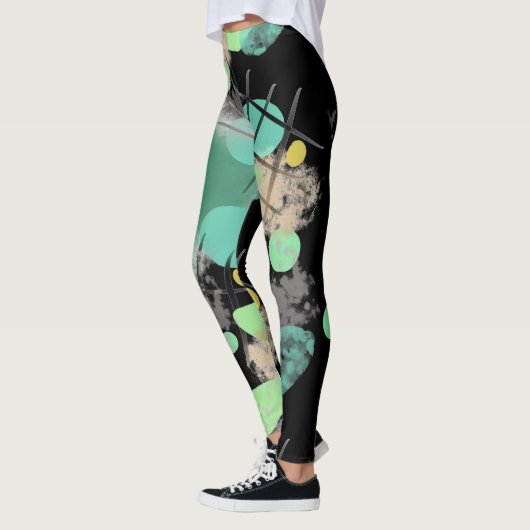 Trash Dive Moderne Abstrakt Leggings (Links)