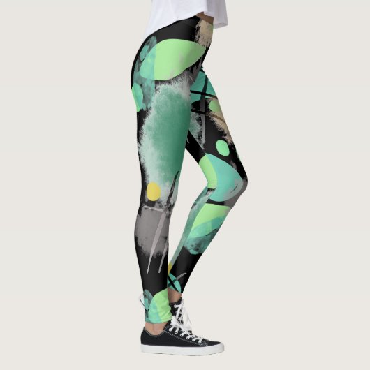 Trash Dive Moderne Abstrakt Leggings (Rechts)