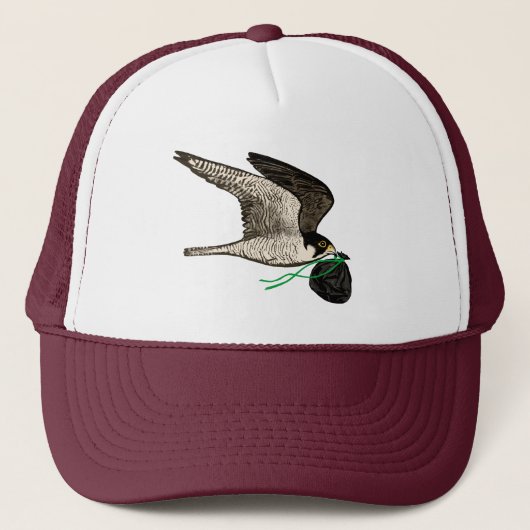 Trash Falcons Offiziell Trucker Hat - Maroon Truckerkappe (Vorderseite)
