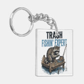 Trash Fishin' Expert Raccoon Schlüsselanhänger (Vorderseite links)