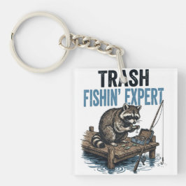 Trash Fishin' Expert Raccoon Schlüsselanhänger