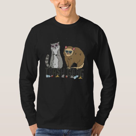 Trash Gang Possum And Raccoon T-Shirt (Vorderseite)