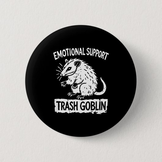 Trash Goblin Ssum Emotional Suprt Funny Meme Button (Vorderseite)