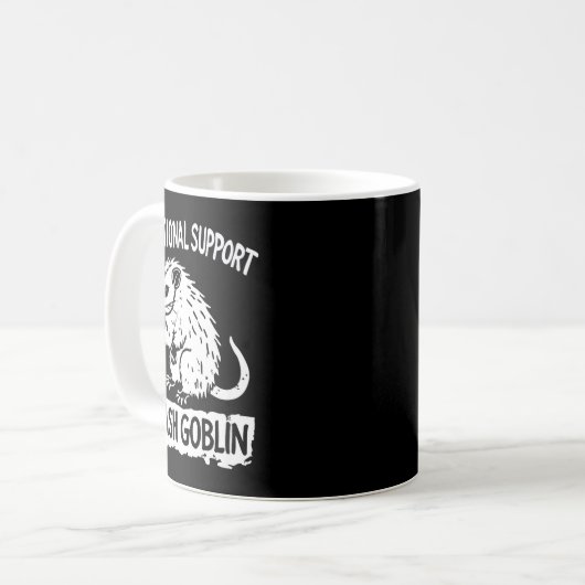 Trash Goblin Ssum Emotional Suprt Funny Meme Kaffeetasse (Vorderseite Links)