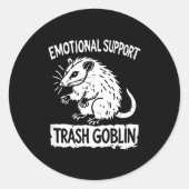 Trash Goblin Ssum Emotional Suprt Funny Meme Runder Aufkleber (Vorderseite)