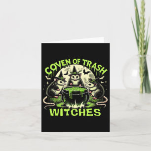 Trash Hexen Opossum Spooky Halloween Karte