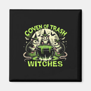 Trash Hexen Opossum Spooky Halloween Magnet