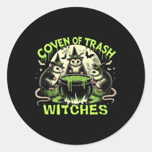 Trash Hexen Opossum Spooky Halloween Runder Aufkleber