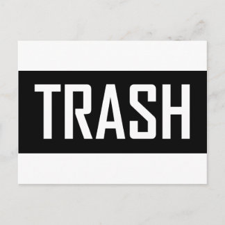 TRASH Hipster Cool Kid Trashy Earth Liebe Öko Lieb Postkarte