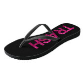 Trash Hot Pink Glitzer Badesandalen (Schrägansicht)