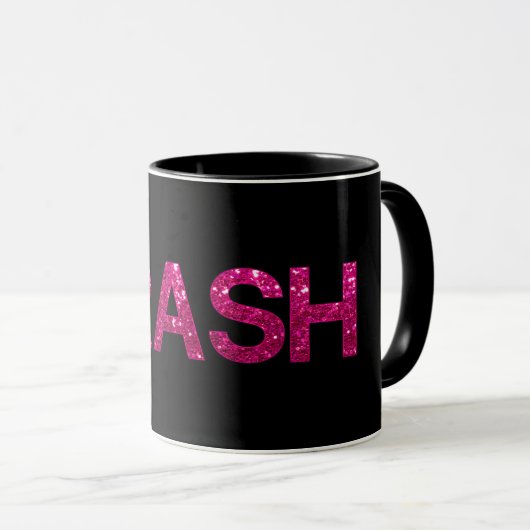 Trash Hot Pink Glitzer Tasse (VorderseiteRechts)