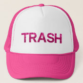 Trash Hot Pink Glitzer Truckerkappe (Vorderseite)