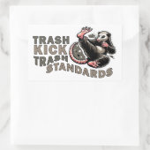 Trash Kick Trash Standards Rechteckiger Aufkleber (Tasche)