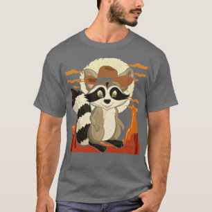 Trash Panda Country Cowboy Hat Forest Animal Racco T-Shirt