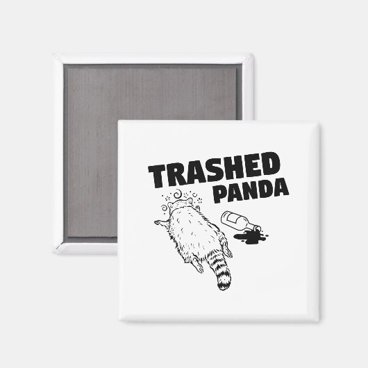Trash Panda Drunk Racoon Funny Magnet (Vorderseite/Rückseite)