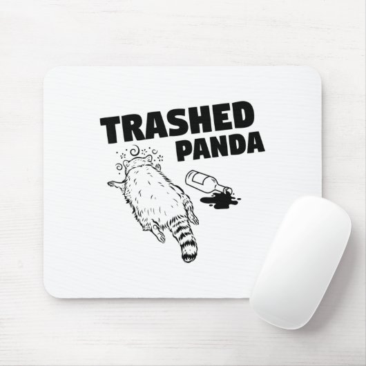 Trash Panda Drunk Racoon Funny Mousepad (Mit Mouse)