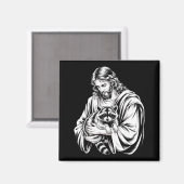 Trash Panda Jesus Raccoon Trashed Racoon Animal Ra Magnet (Vorderseite/Rückseite)