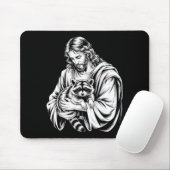 Trash Panda Jesus Raccoon Trashed Racoon Animal Ra Mousepad (Mit Mouse)