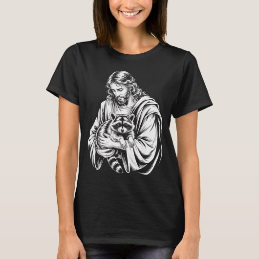 Trash Panda Jesus Raccoon Trashed Racoon Animal Ra T-Shirt (Vorderseite)