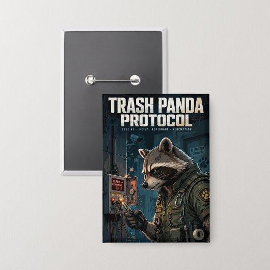 Trash Panda Protocol Button (Vorderseite/Rückseite)