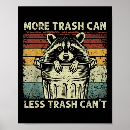 Trash Panda Raccoon It's Called Trash Can Not Tras Poster (Vorne)