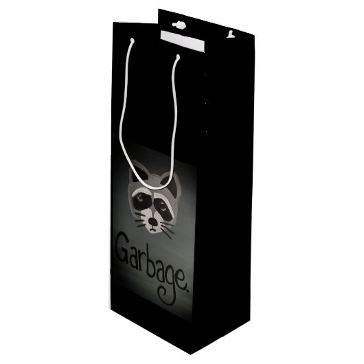 Trash Panda Weinbeutel Geschenktüte Für Weinflaschen (Vorderseite Schrägansicht)