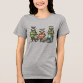 Trash Pandas: 3 Pendejos Tri-Blend Shirt (Vorderseite)