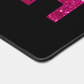 Trash Pink Glitzer auf schwarz Schreibtischunterlage (Ecke)